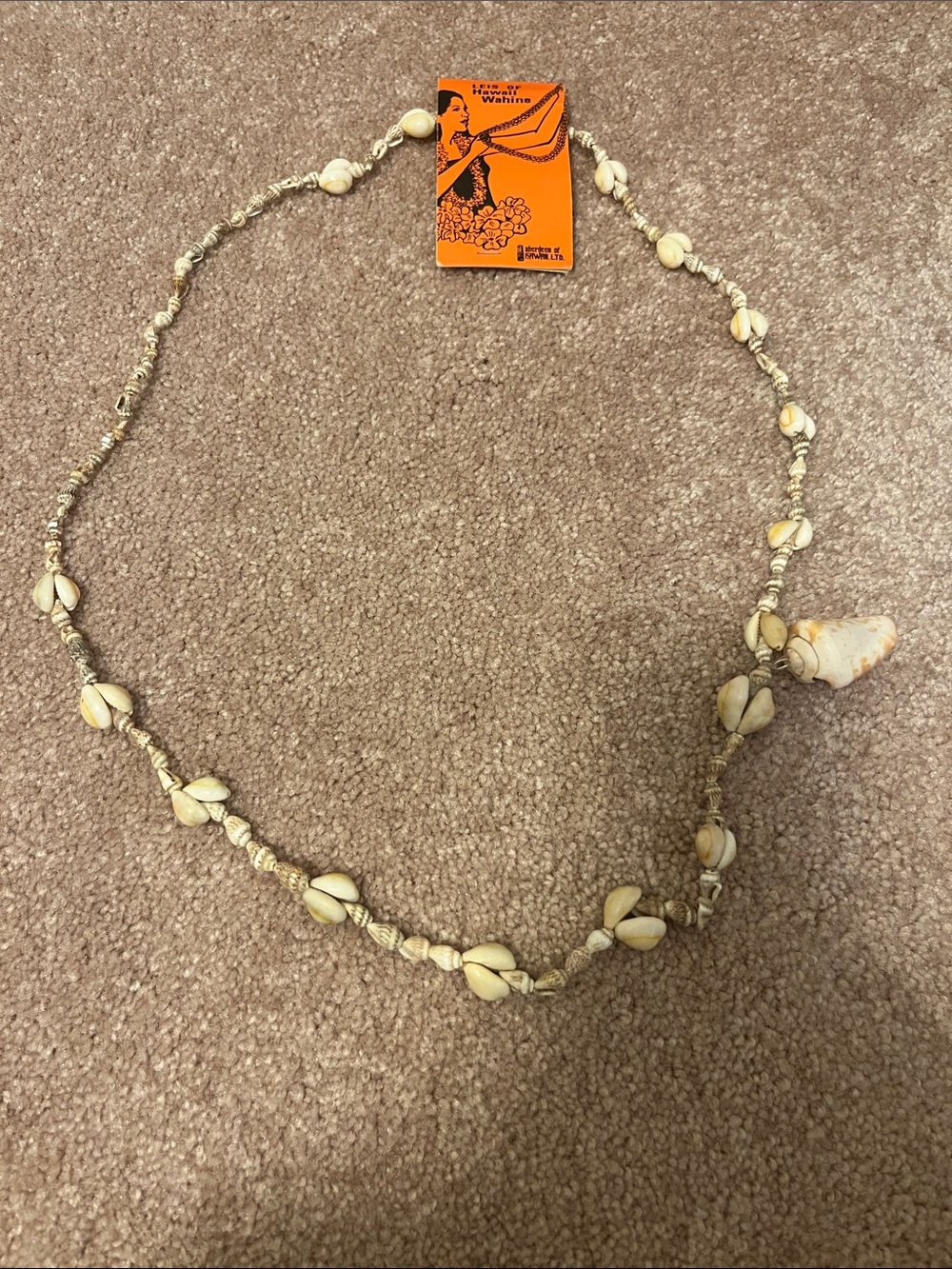 Handmade Shell Necklace - Natural Cream Cowrie Beads
